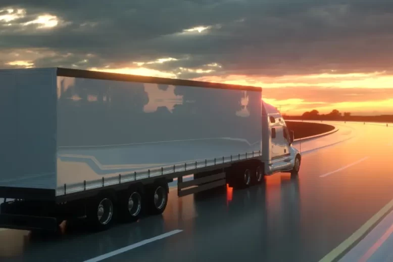 Moving Reefer Trailer on High-way